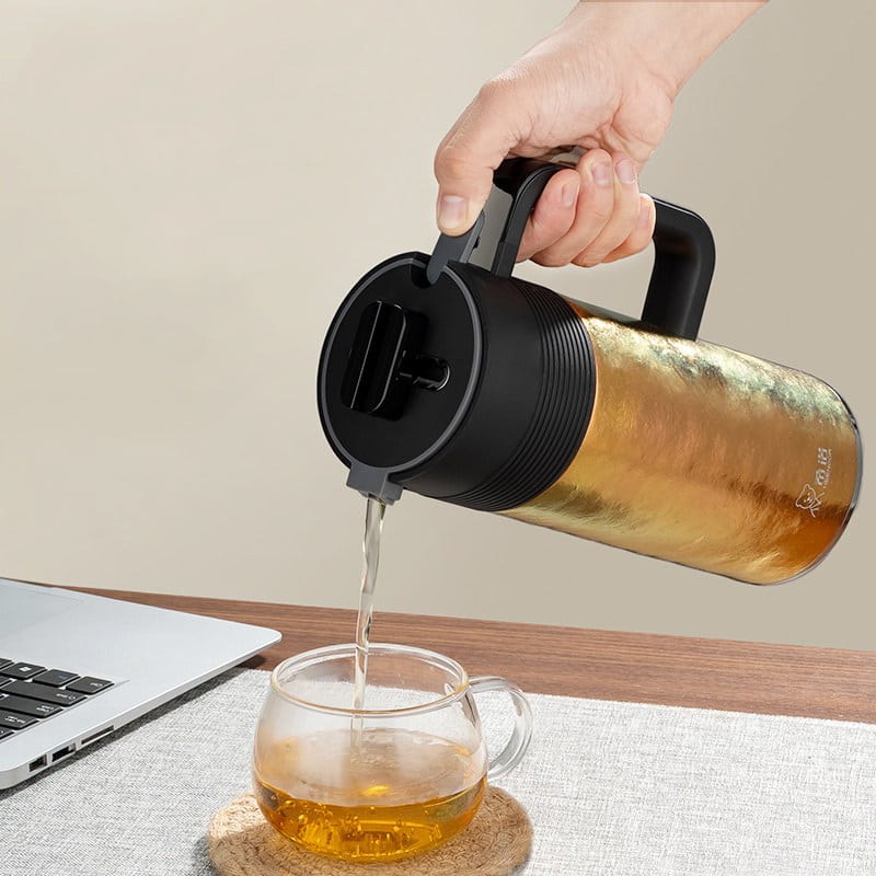 Olla de titanio puro con infusor de separación de té