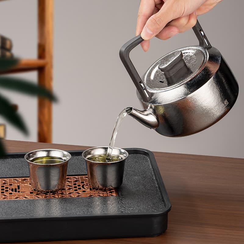 Juego de té de tetera Qiankun de titanio puro Juego de té de tetera Qiankun de titanio puro