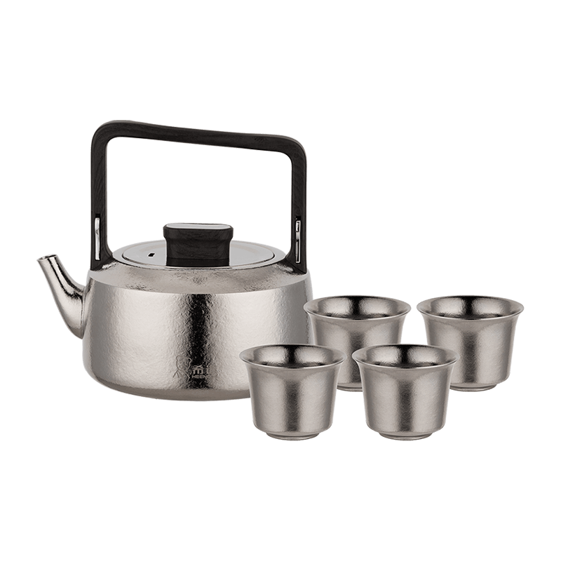 Juego de té de tetera Qiankun de titanio puro