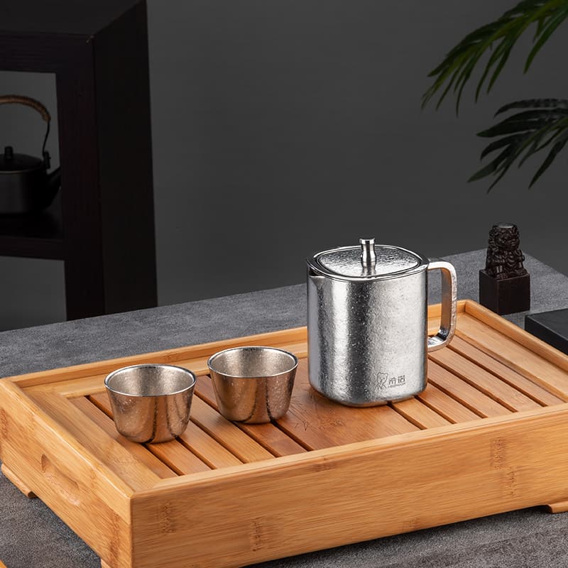 Juego de té Kung Fu de titanio puro