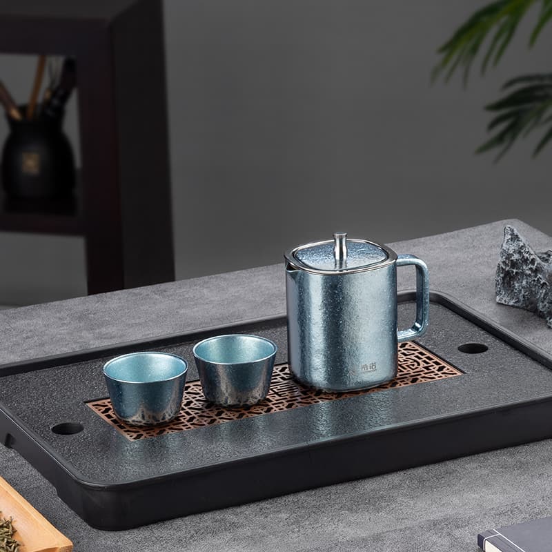 Juego de té Kung Fu de titanio puro