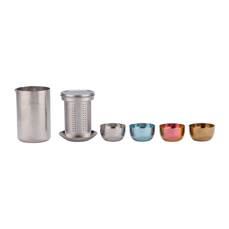 Juego de té de viaje de titanio puro Juego de té de viaje de titanio puro